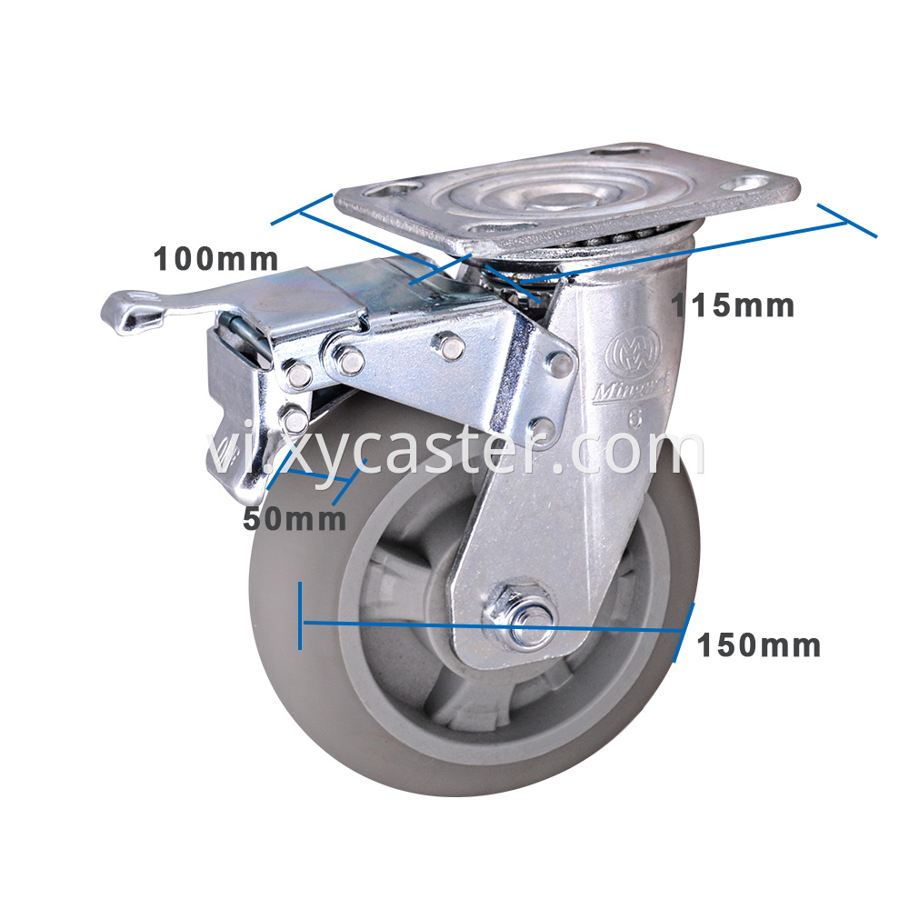 6 Inch Heavy Duty Tpr Caster